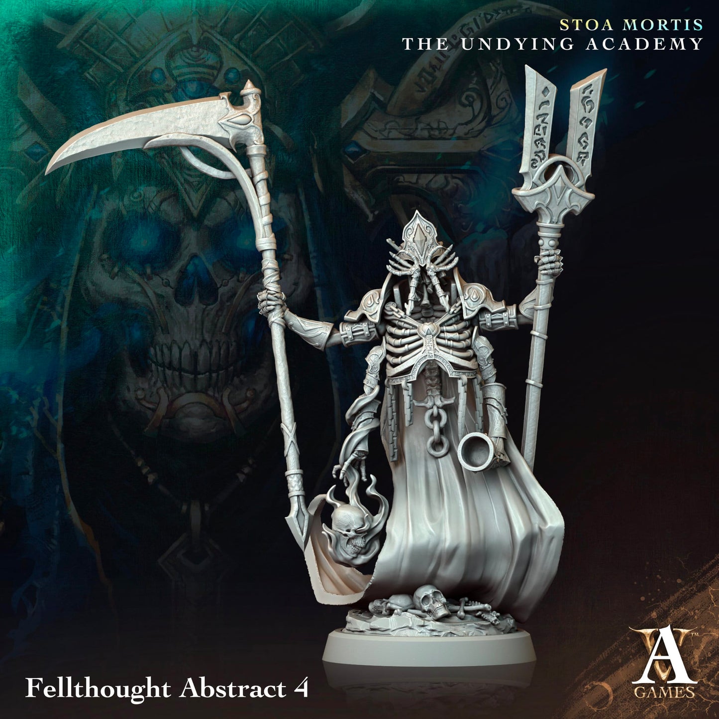 3D Printed Archvillain Games Fellthought Abstract Stoa Mortis The Undying Academy - 3D Printing Boss 