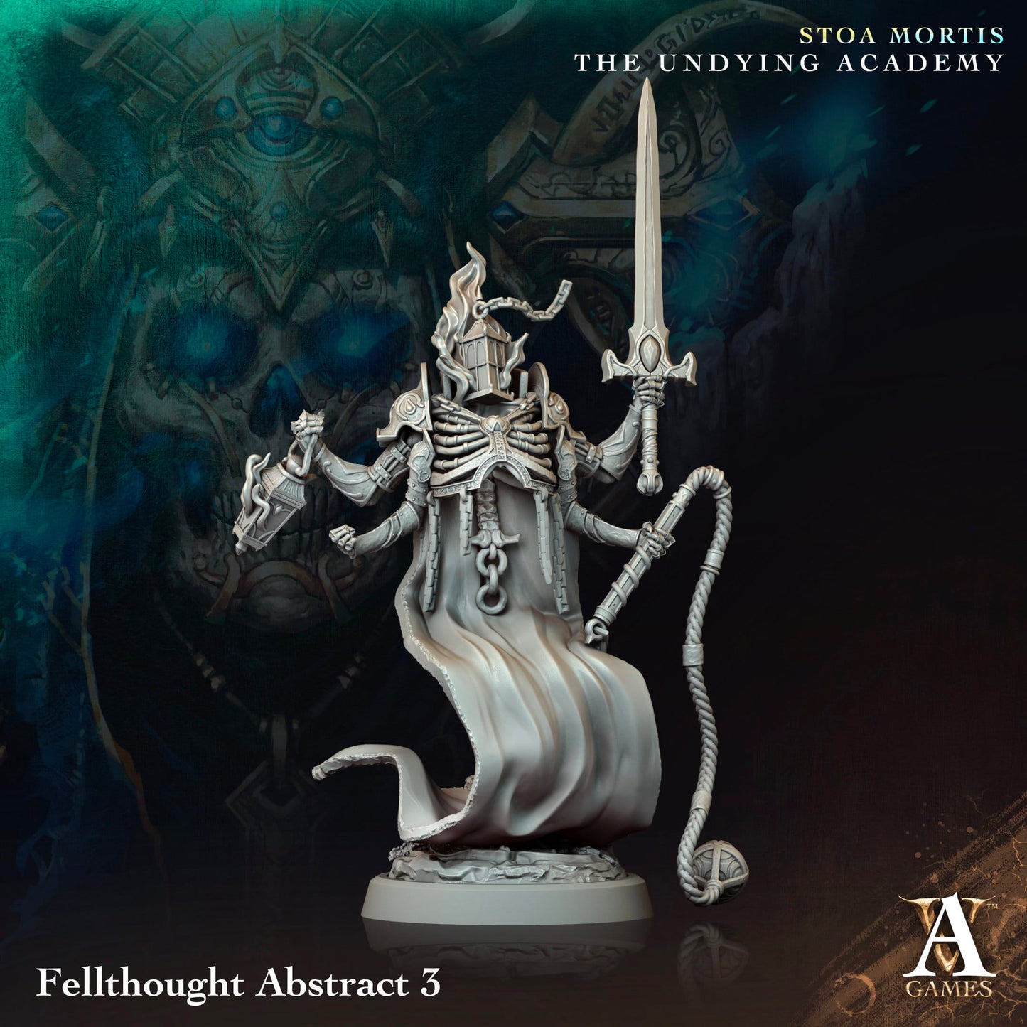 3D Printed Archvillain Games Fellthought Abstract Stoa Mortis The Undying Academy - 3D Printing Boss 