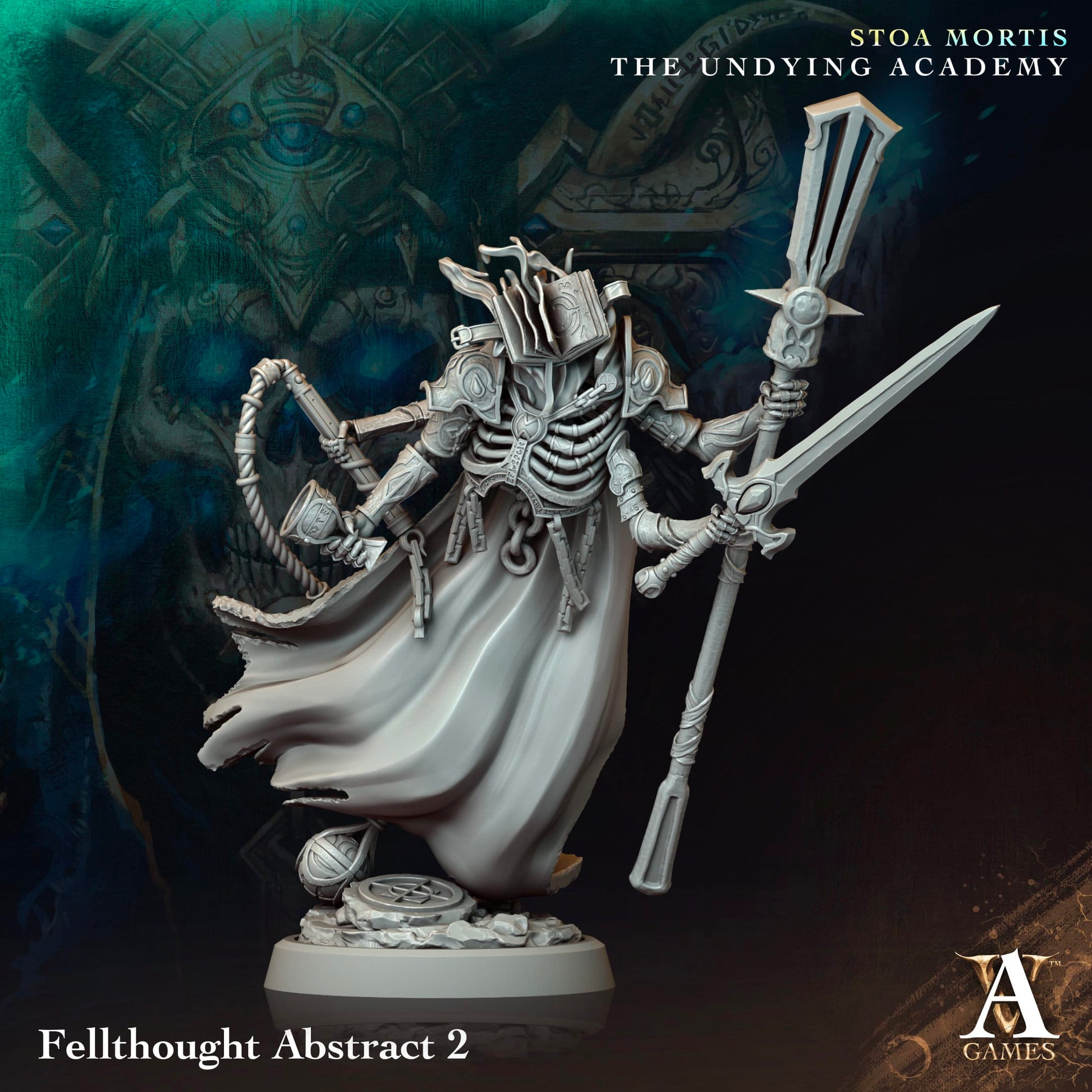 3D Printed Archvillain Games Fellthought Abstract Stoa Mortis The Undying Academy - 3D Printing Boss 