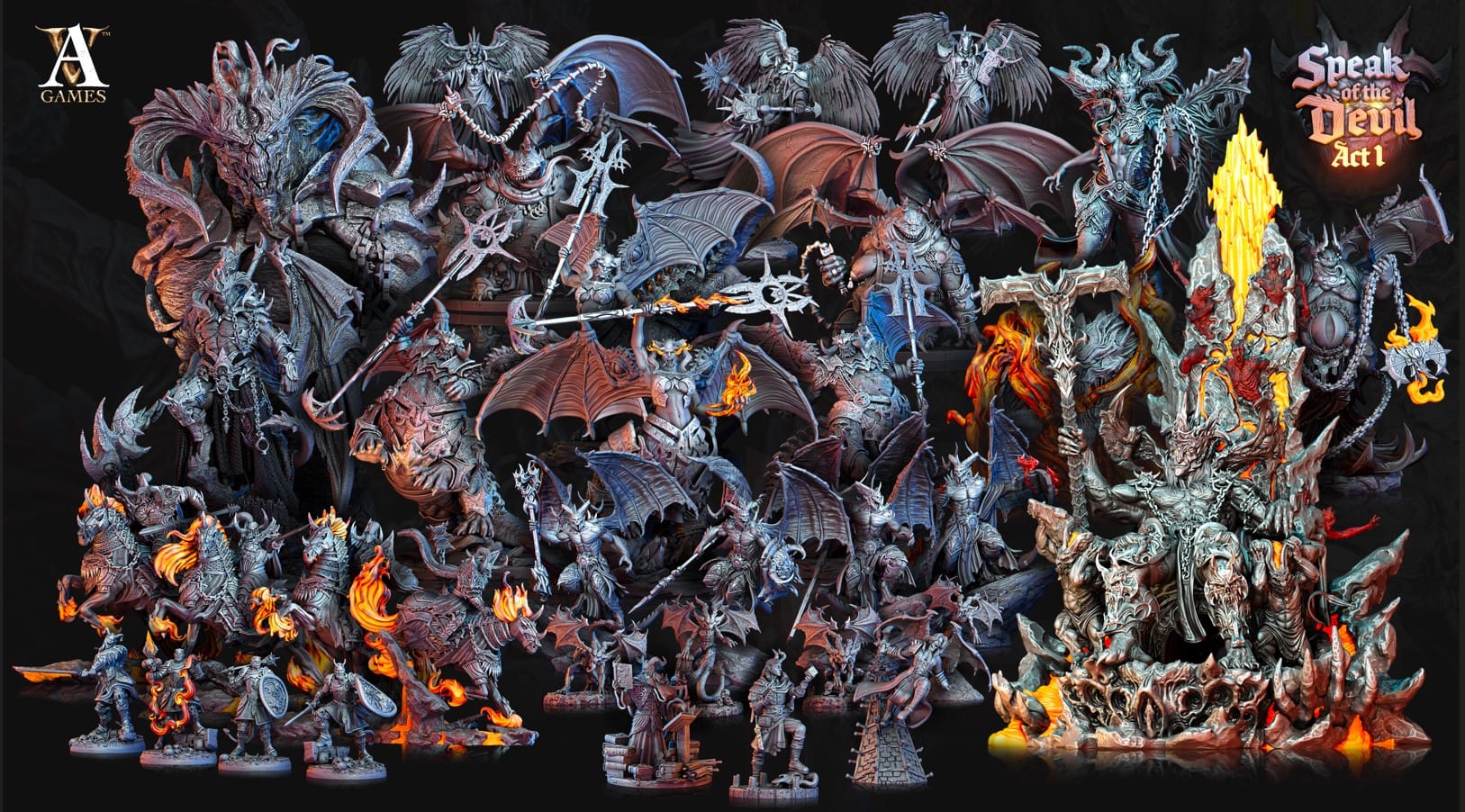 3D Printed Archvillain Games Fierna Speak of the Devil Act I 28 32mm D&D - 3D Printing Boss 