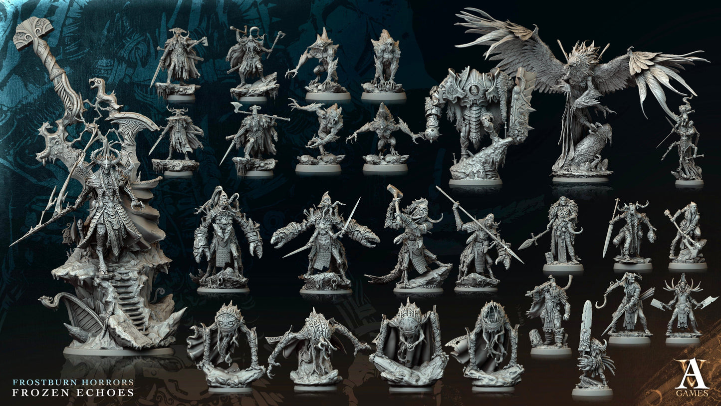 3D Printed Archvillain Games Sigurd Harbinger of Voidfrost Frostburn Horrors Frozen Echoes 28 32mm D&D - 3D Printing Boss 