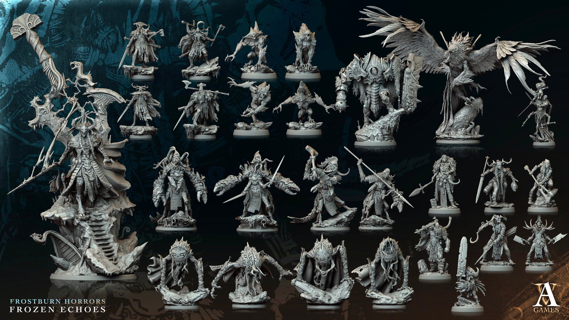 3D Printed Archvillain Games Sigurd Harbinger of Voidfrost Frostburn Horrors Frozen Echoes 28 32mm D&D - 3D Printing Boss 