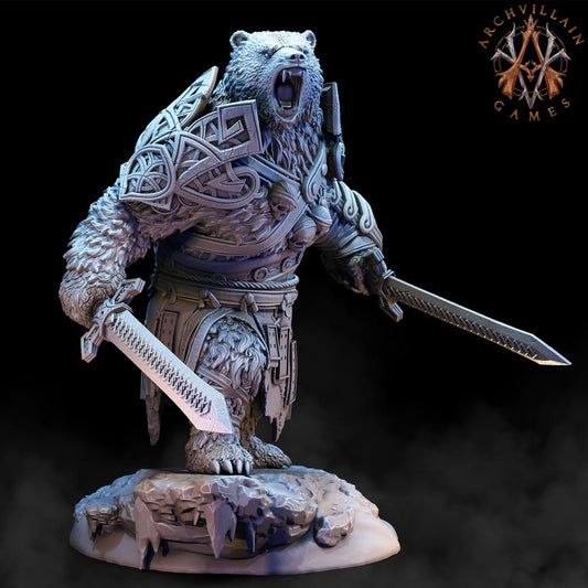 3D Printed Archvillain Games Frostburn Horrors - Bear Vanguard 28mm 32mm D&D - 3D Printing Boss 