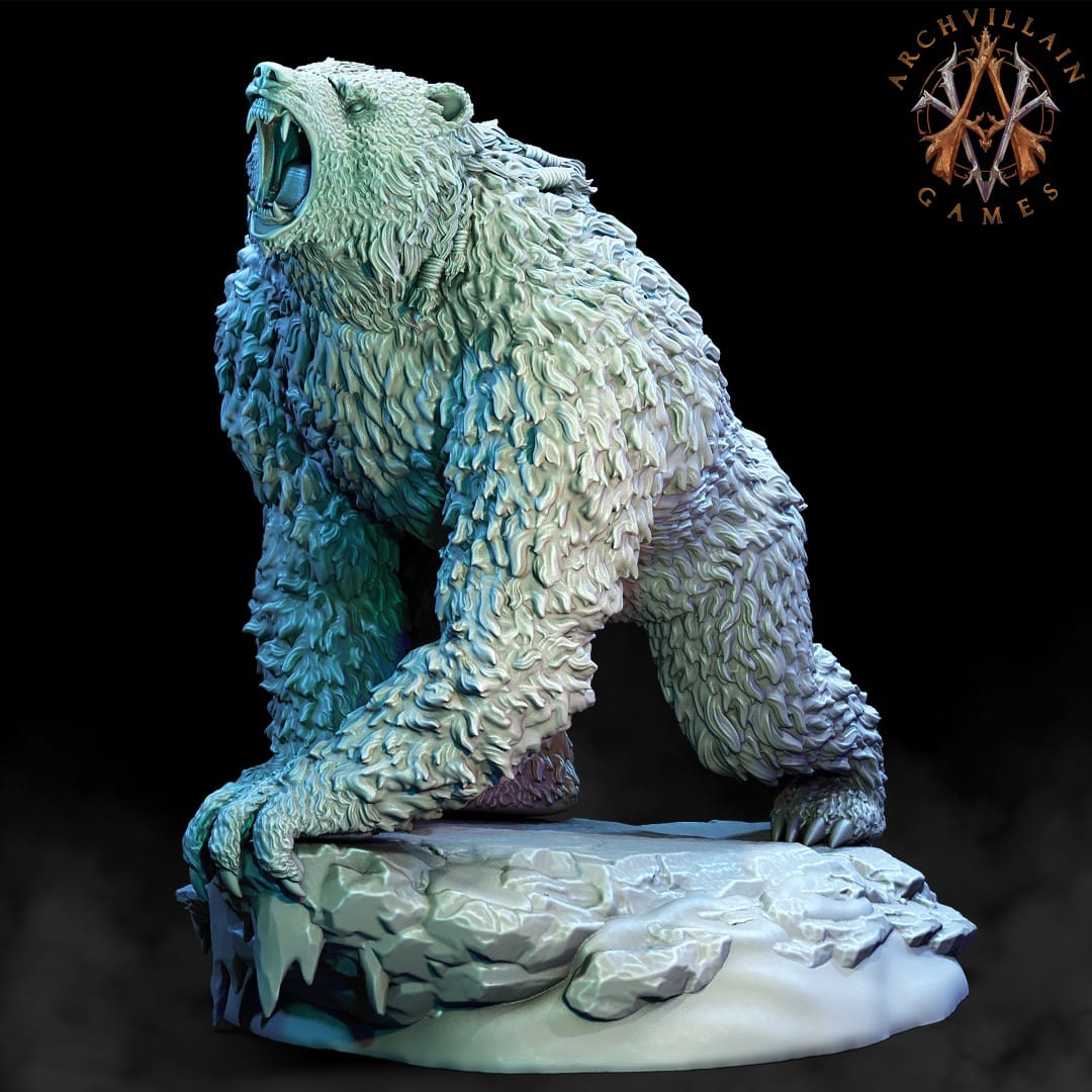3D Printed Archvillain Games Frostburn Horrors - Bear Vanguard 28mm 32mm D&D - 3D Printing Boss 