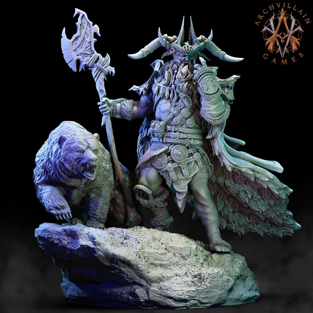 3D Printed Archvillain Games Frostburn Horrors - Frost Giant Jarl 28mm 32mm D&D - 3D Printing Boss 