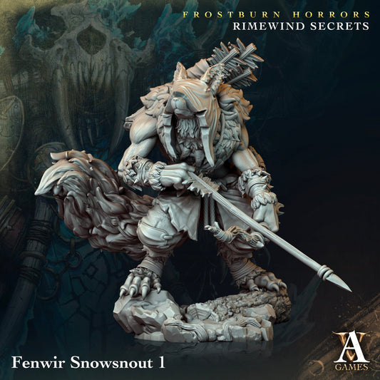 3D Printed Archvillain Games Frostburn Horrors Rimewind Secrets - Fenwir Snowsnout 28mm 32mm D&D - 3D Printing Boss 