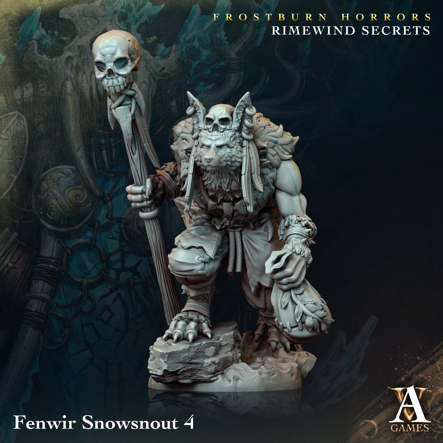 3D Printed Archvillain Games Frostburn Horrors Rimewind Secrets - Fenwir Snowsnout 28mm 32mm D&D - 3D Printing Boss 