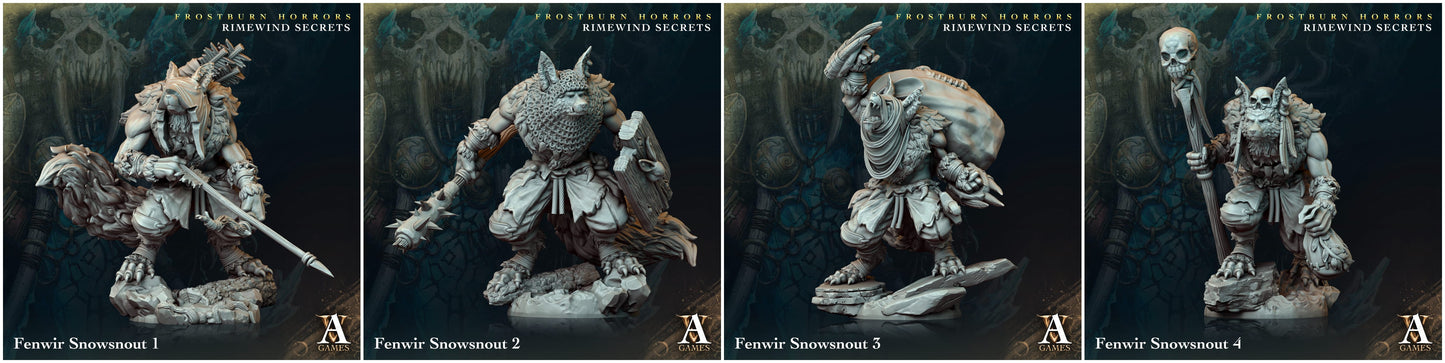 3D Printed Archvillain Games Frostburn Horrors Rimewind Secrets - Fenwir Snowsnout 28mm 32mm D&D - 3D Printing Boss 