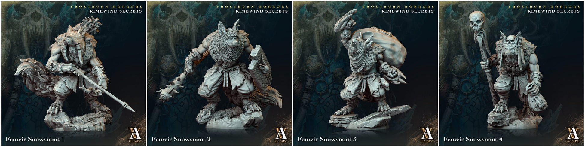 3D Printed Archvillain Games Frostburn Horrors Rimewind Secrets - Fenwir Snowsnout 28mm 32mm D&D - 3D Printing Boss 