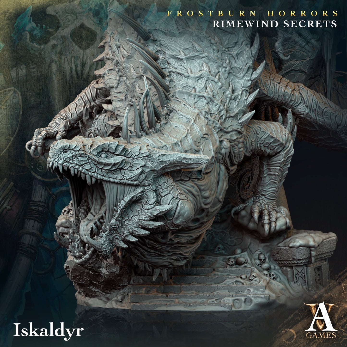 3D Printed Archvillain Games Frostburn Horrors Rimewind Secrets - Iskaldyr 28mm 32mm D&D - 3D Printing Boss 