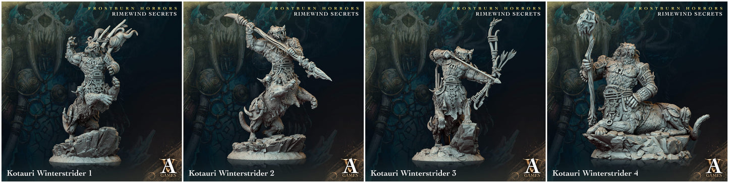 3D Printed Archvillain Games Frostburn Horrors Rimewind Secrets - Kotauri Winterstrider 28mm 32mm D&D - 3D Printing Boss 