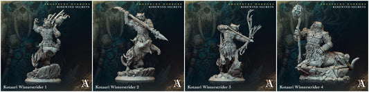 3D Printed Archvillain Games Frostburn Horrors Rimewind Secrets - Kotauri Winterstrider 28mm 32mm D&D - 3D Printing Boss 