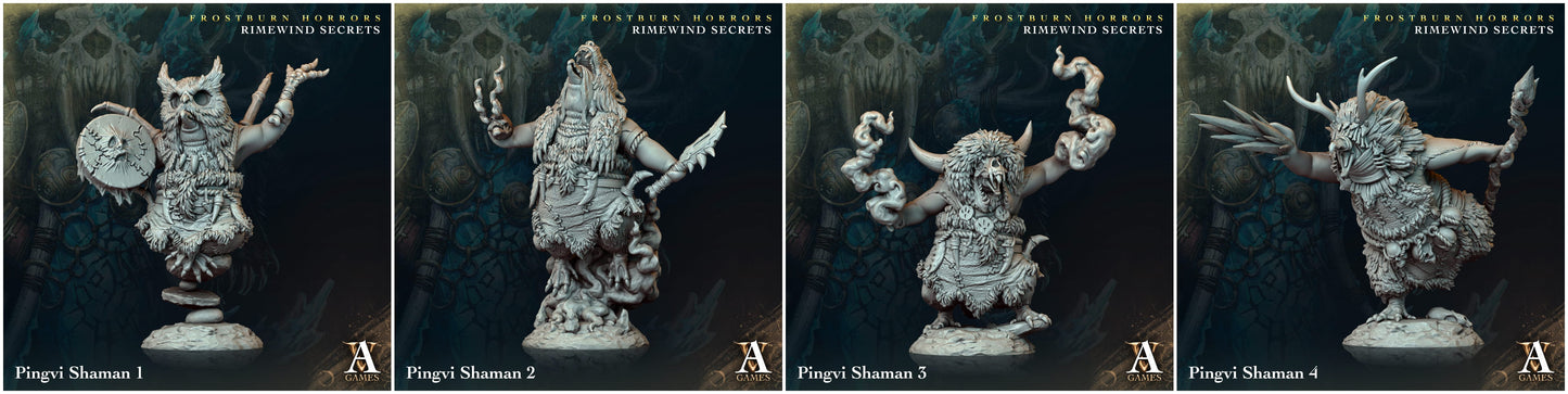 3D Printed Archvillain Games Frostburn Horrors Rimewind Secrets - Pingvi Shaman 28mm 32mm D&D - 3D Printing Boss 