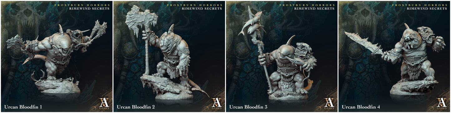 3D Printed Archvillain Games Frostburn Horrors Rimewind Secrets - Urcan Bloodfin 28mm 32mm D&D - 3D Printing Boss 