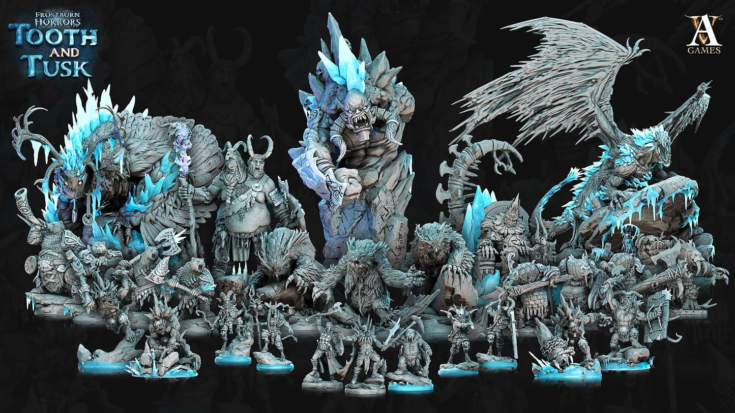 3D Printed Archvillain Games Frostburn Horrors Tooth and Tusk - Fionrir 28mm 32mm D&D - 3D Printing Boss 