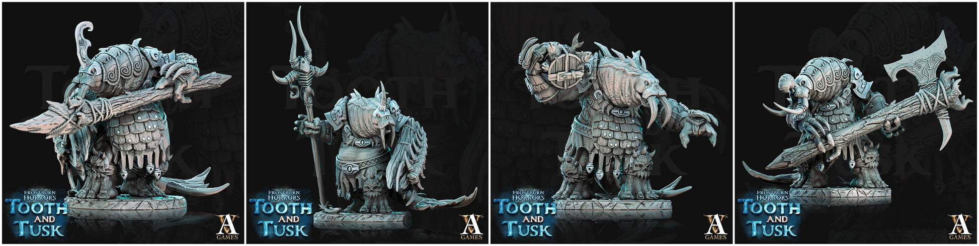 3D Printed Archvillain Games Frostburn Horrors Tooth and Tusk - Odoben 28mm 32mm D&D - 3D Printing Boss 