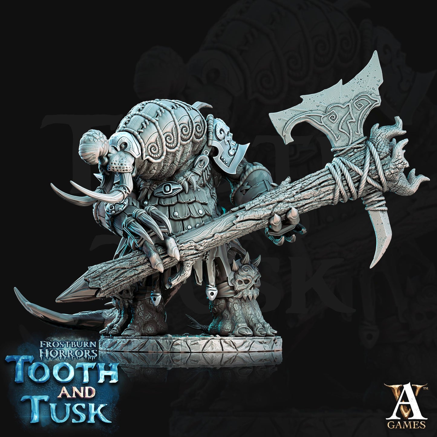 3D Printed Archvillain Games Frostburn Horrors Tooth and Tusk - Odoben 28mm 32mm D&D - 3D Printing Boss 