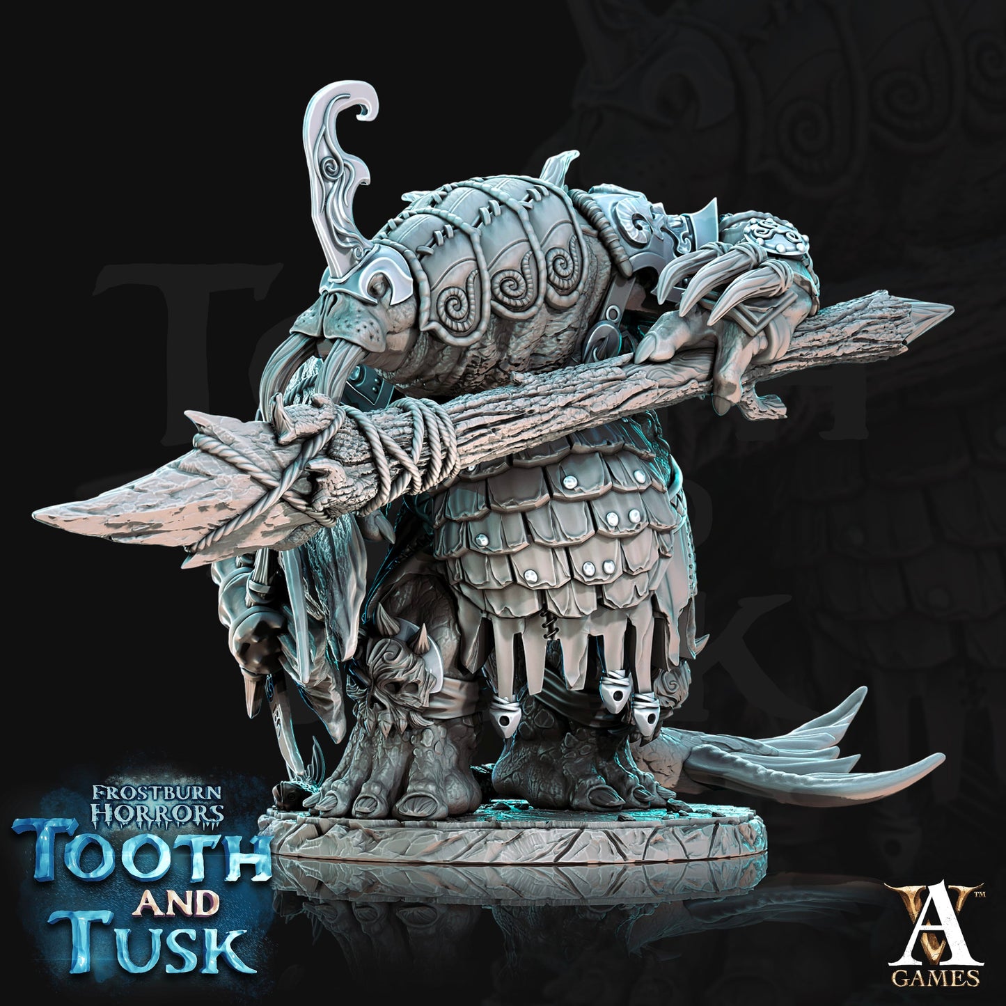 3D Printed Archvillain Games Frostburn Horrors Tooth and Tusk - Odoben 28mm 32mm D&D - 3D Printing Boss 