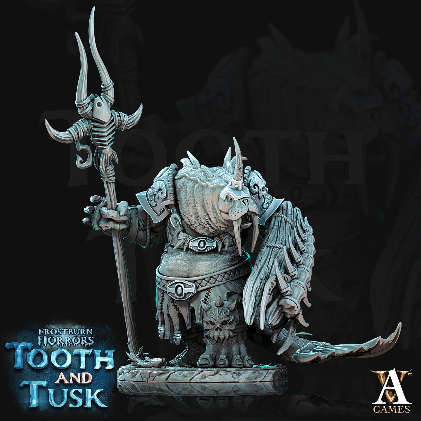 3D Printed Archvillain Games Frostburn Horrors Tooth and Tusk - Odoben 28mm 32mm D&D - 3D Printing Boss 