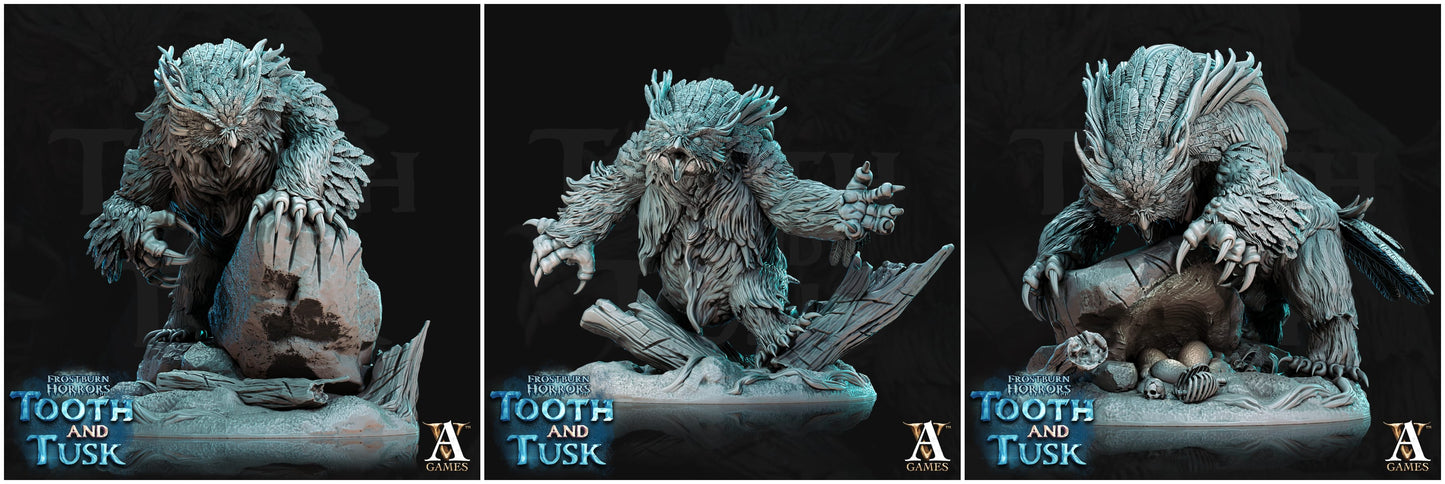 3D Printed Archvillain Games Frostburn Horrors Tooth and Tusk - Owlbears 28mm 32mm D&D - 3D Printing Boss 