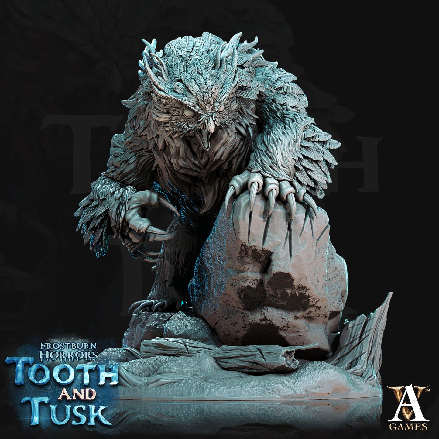 3D Printed Archvillain Games Frostburn Horrors Tooth and Tusk - Owlbears 28mm 32mm D&D - 3D Printing Boss 