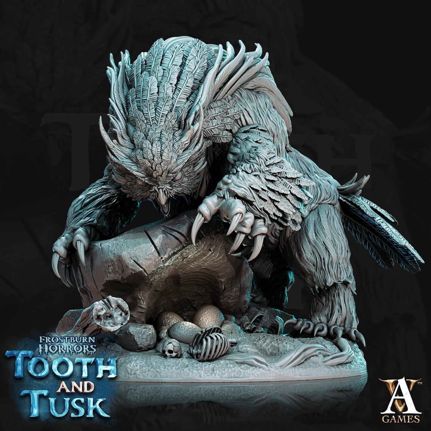 3D Printed Archvillain Games Frostburn Horrors Tooth and Tusk - Owlbears 28mm 32mm D&D - 3D Printing Boss 