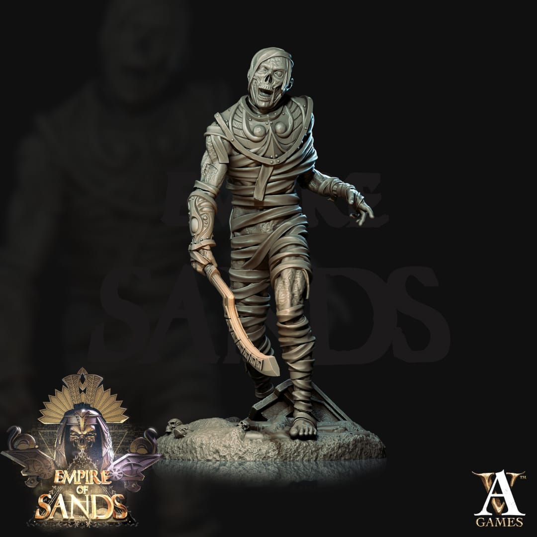 3D Printed Archvillain Games Giant Mummy The Empire of Sands 28 32mm D&D - 3D Printing Boss 