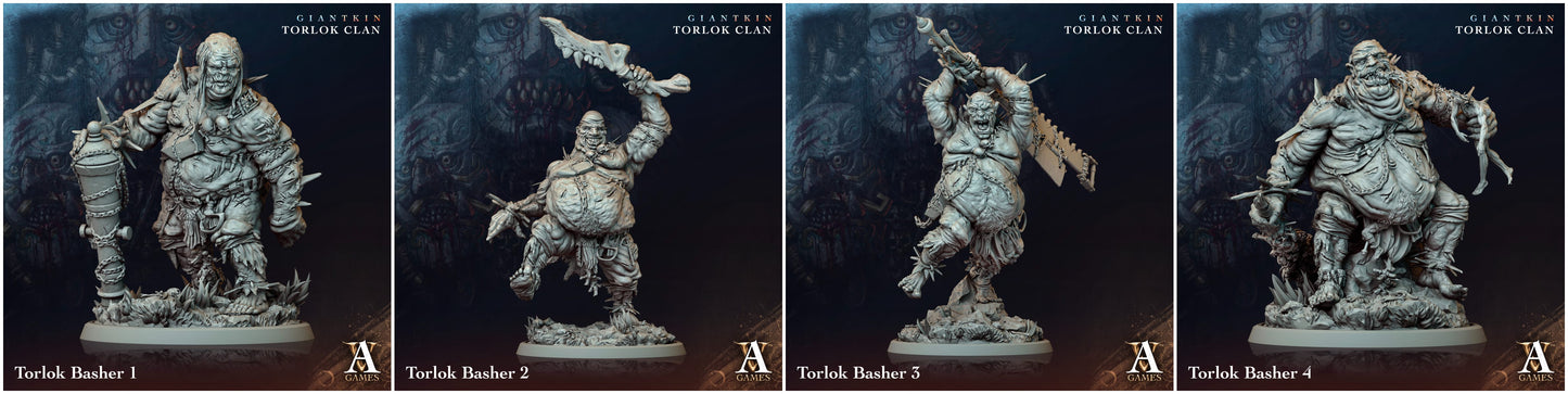 3D Printed Archvillain Games Giantkin - Torlok Clan Torlok Basher 28 32mm D&D - 3D Printing Boss 