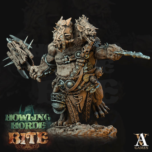 3D Printed Archvillain Games Gnoll Ettin Howling Horde 28 32mm D&D - 3D Printing Boss 