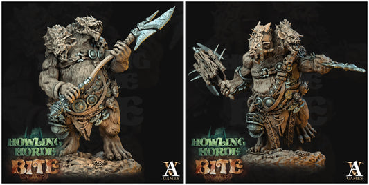 3D Printed Archvillain Games Gnoll Ettin Howling Horde 28 32mm D&D - 3D Printing Boss 