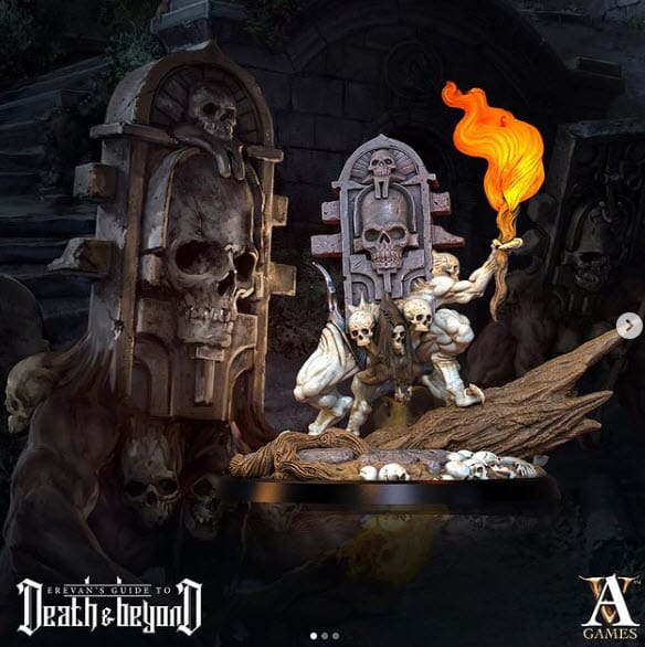 3D Printed Archvillain Games Gravestone Crawler Death and Beyond 28 32mm D&D - 3D Printing Boss 