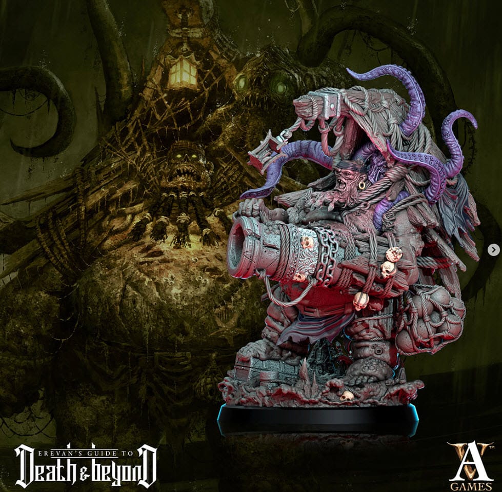 3D Printed Archvillain Games Gravetide Cannoneer Death and Beyond 28 32mm D&D - 3D Printing Boss 