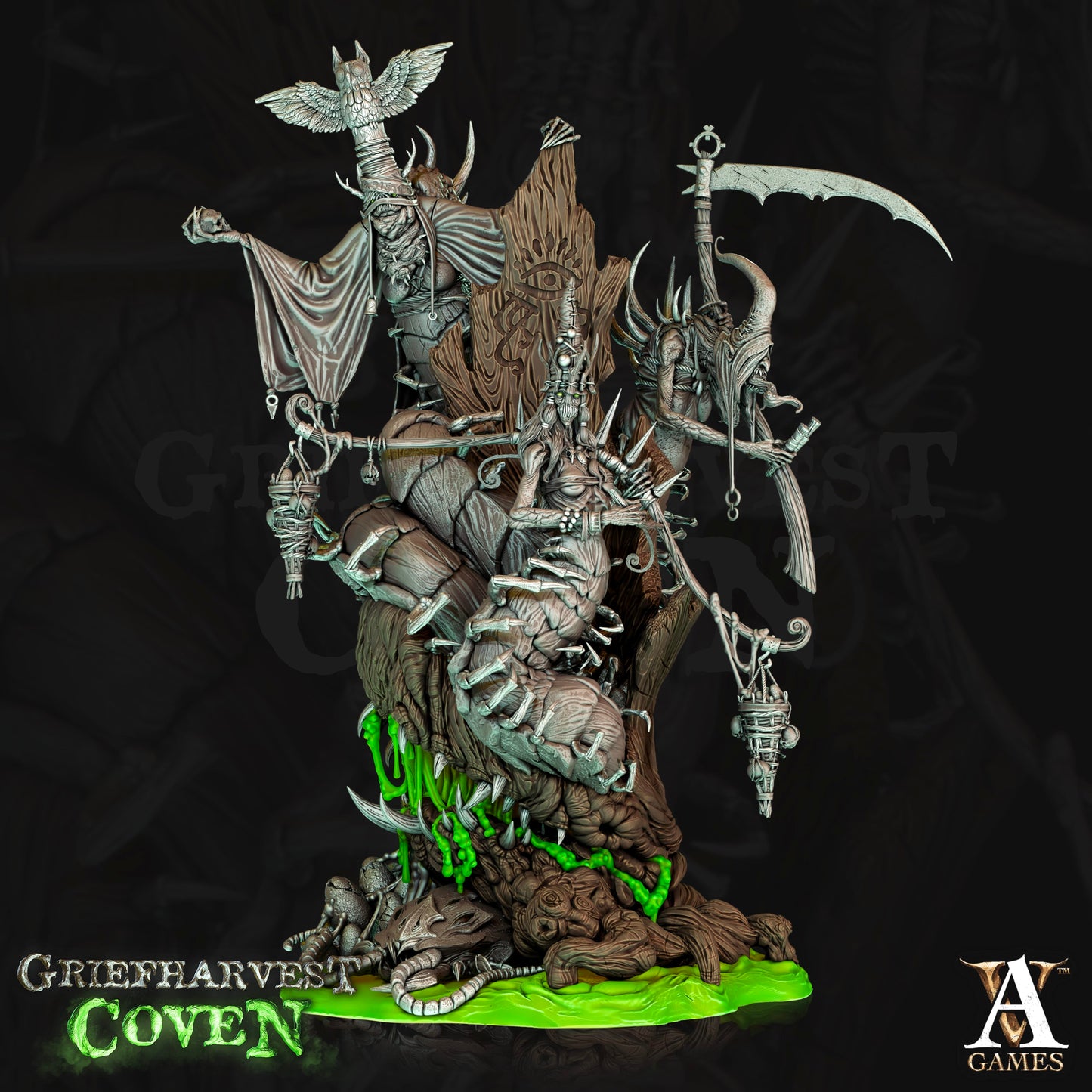 3D Printed Archvillain Games Griefharvest Coven Grandmother Sin - Wormbinder 28mm 32mm D&D - 3D Printing Boss 