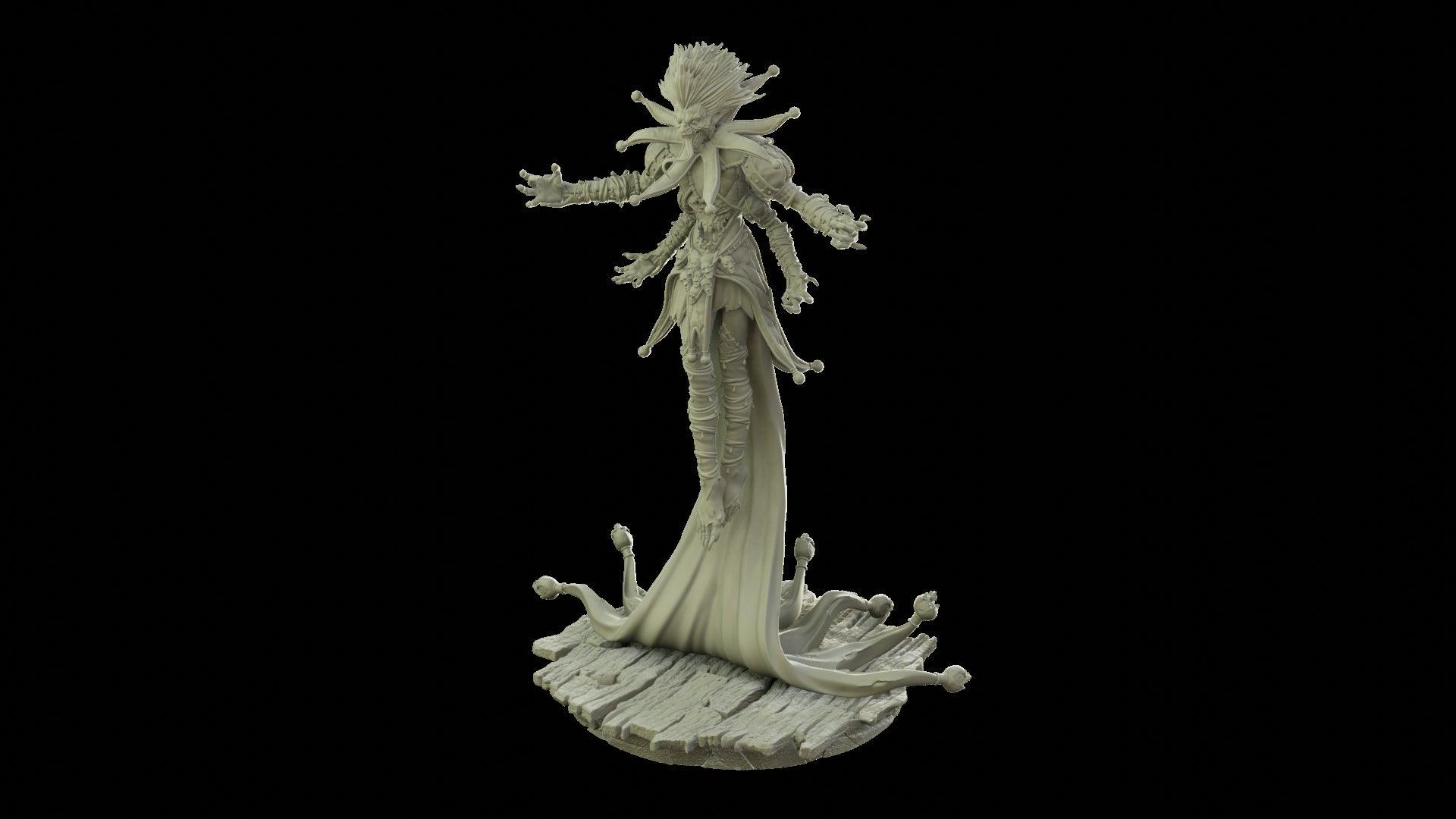 3D Printed Archvillain Games Grinning God 28 32mm D&D - 3D Printing Boss 