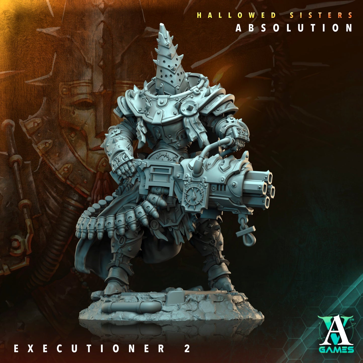 3D Printed Archvillain Games Hallowed Sisters Absolution - Executioner 28mm 32mm D&D - 3D Printing Boss 