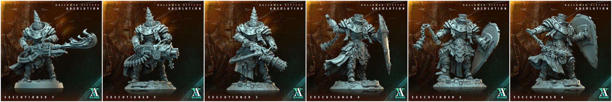 3D Printed Archvillain Games Hallowed Sisters Absolution - Executioner 28mm 32mm D&D - 3D Printing Boss 