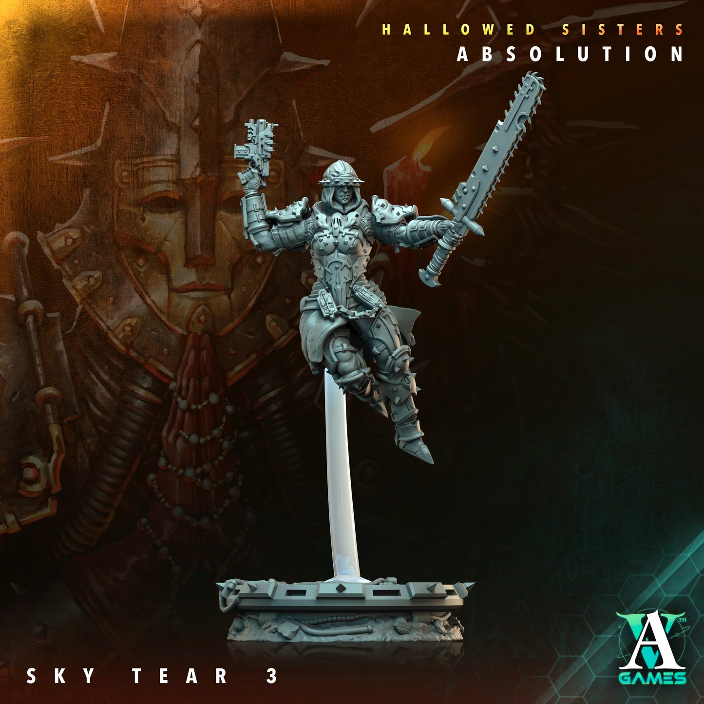 3D Printed Archvillain Games Hallowed Sisters Absolution - Sky Tear 28mm 32mm D&D - 3D Printing Boss 