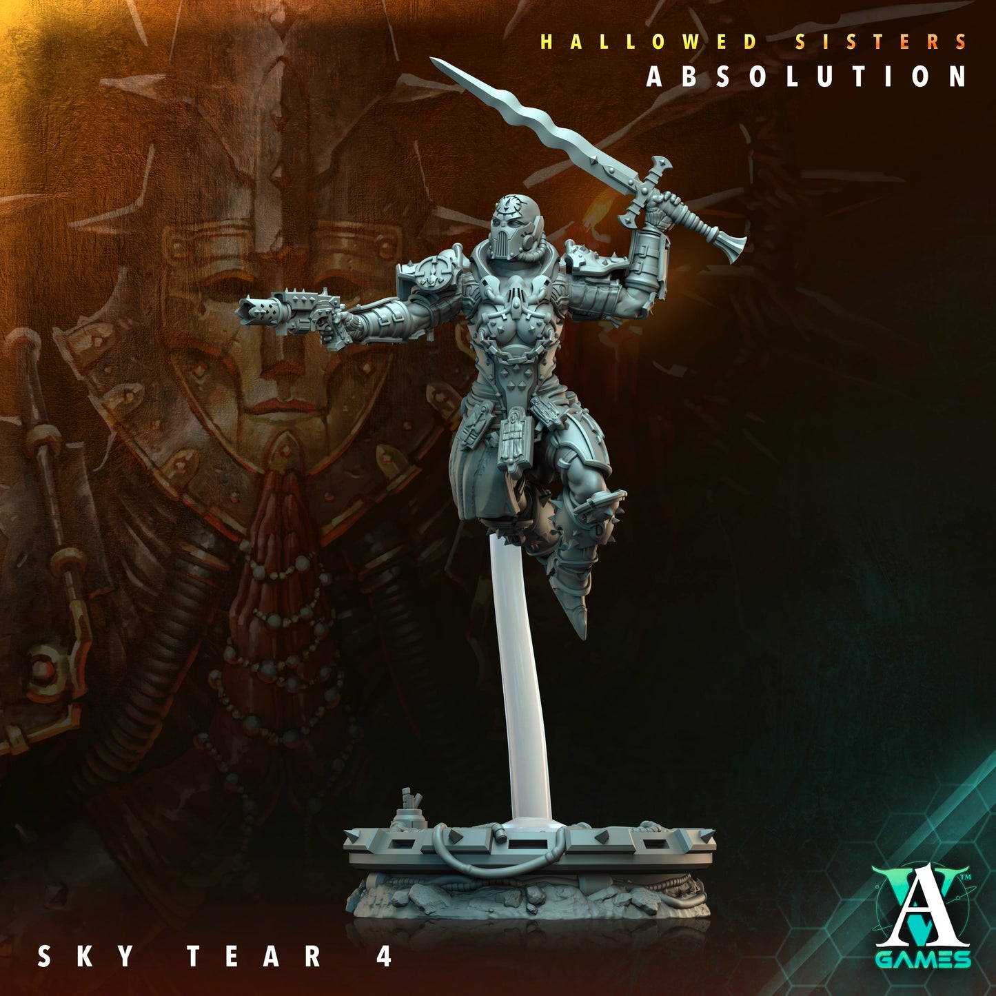 3D Printed Archvillain Games Hallowed Sisters Absolution - Sky Tear 28mm 32mm D&D - 3D Printing Boss 