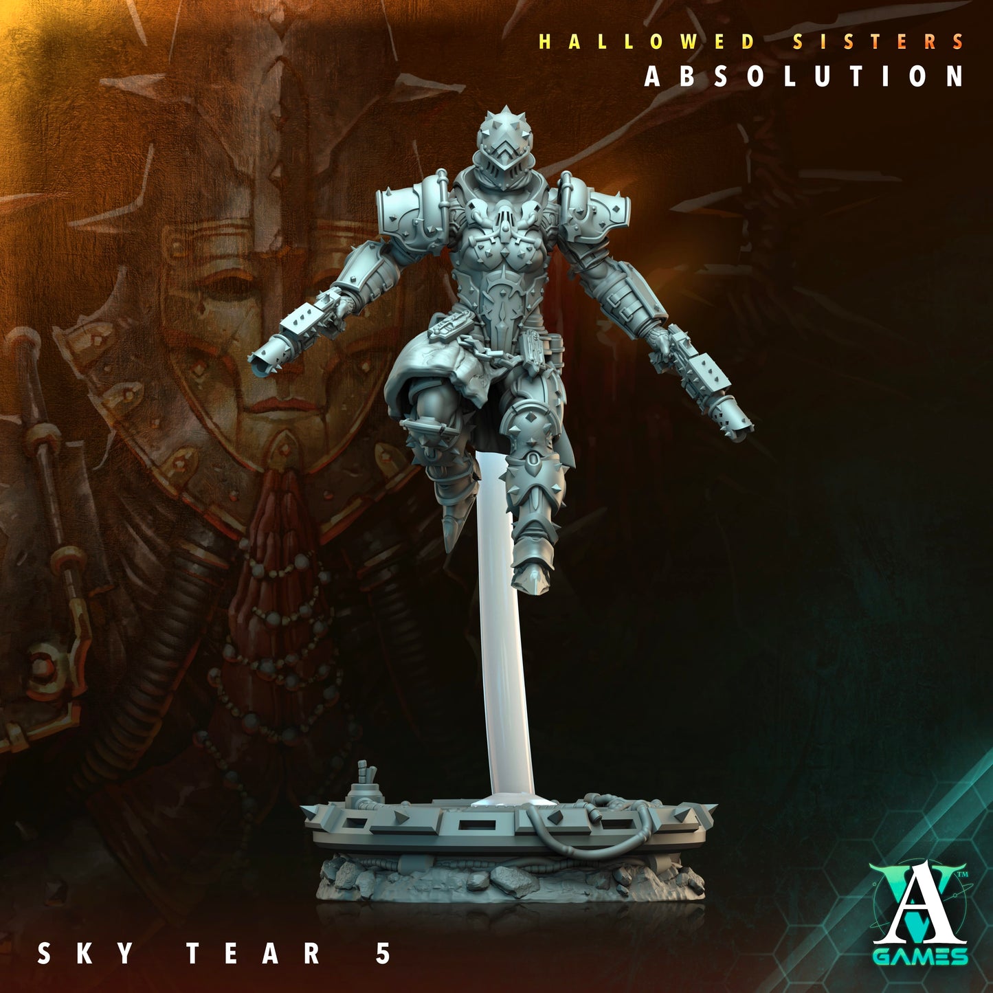 3D Printed Archvillain Games Hallowed Sisters Absolution - Sky Tear 28mm 32mm D&D - 3D Printing Boss 