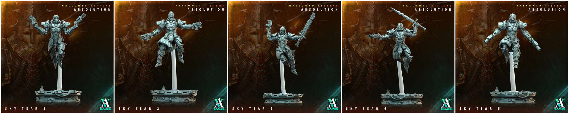 3D Printed Archvillain Games Hallowed Sisters Absolution - Sky Tear 28mm 32mm D&D - 3D Printing Boss 
