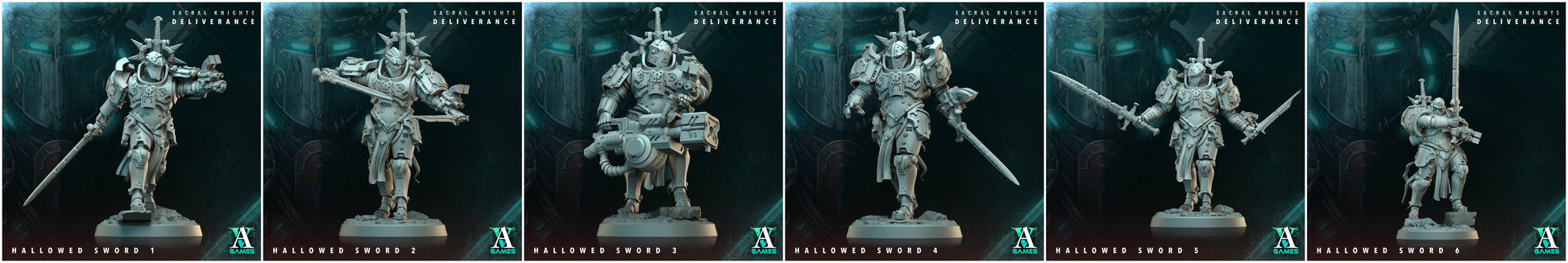 3D Printed Archvillain Games Hallowed Swords Sacral Knights Deliverance 28 32mm D&D - 3D Printing Boss 
