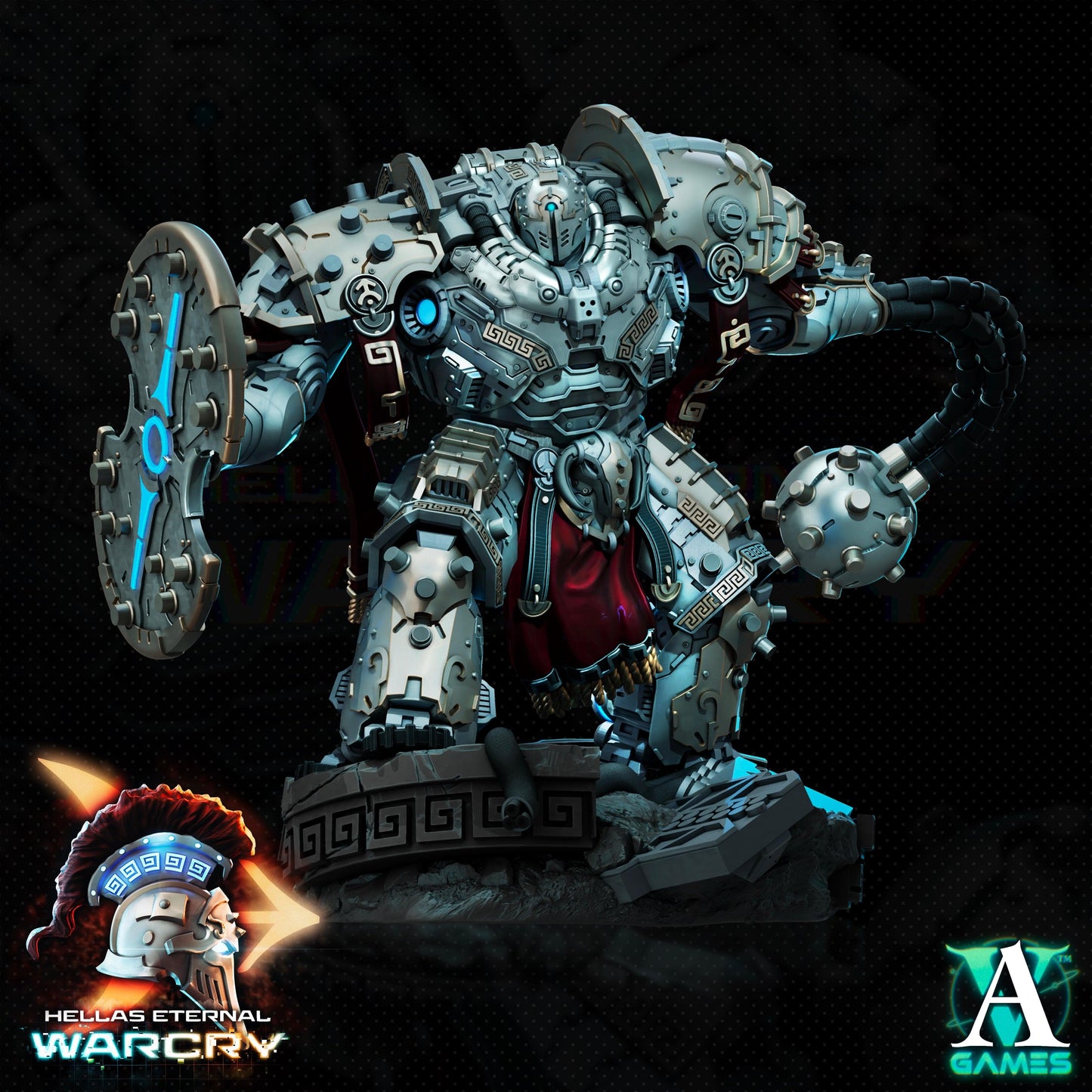 3D Printed Archvillain Games Hellas Eternal - Warcry Krateos 28 32mm D&D - 3D Printing Boss 