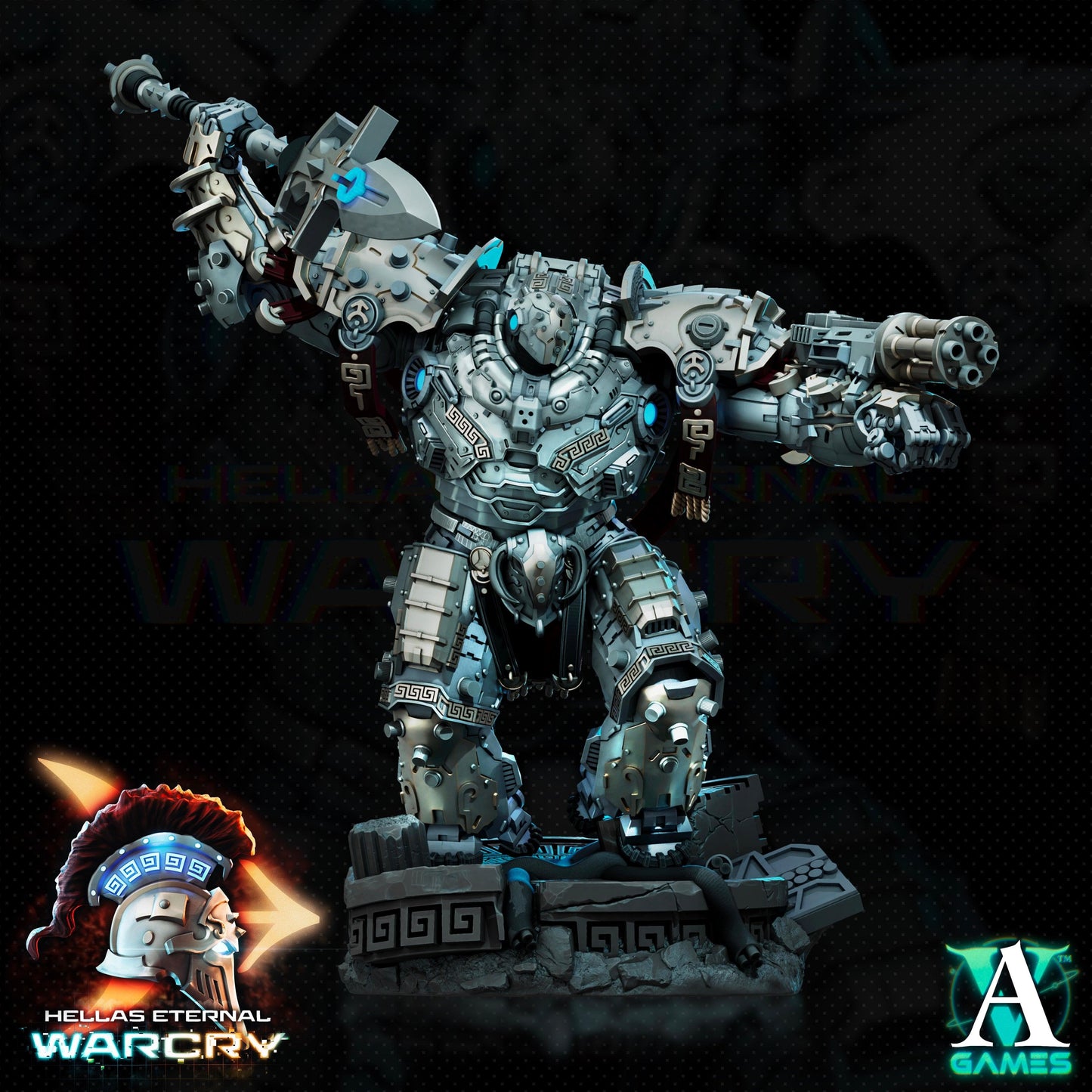 3D Printed Archvillain Games Hellas Eternal - Warcry Krateos 28 32mm D&D - 3D Printing Boss 