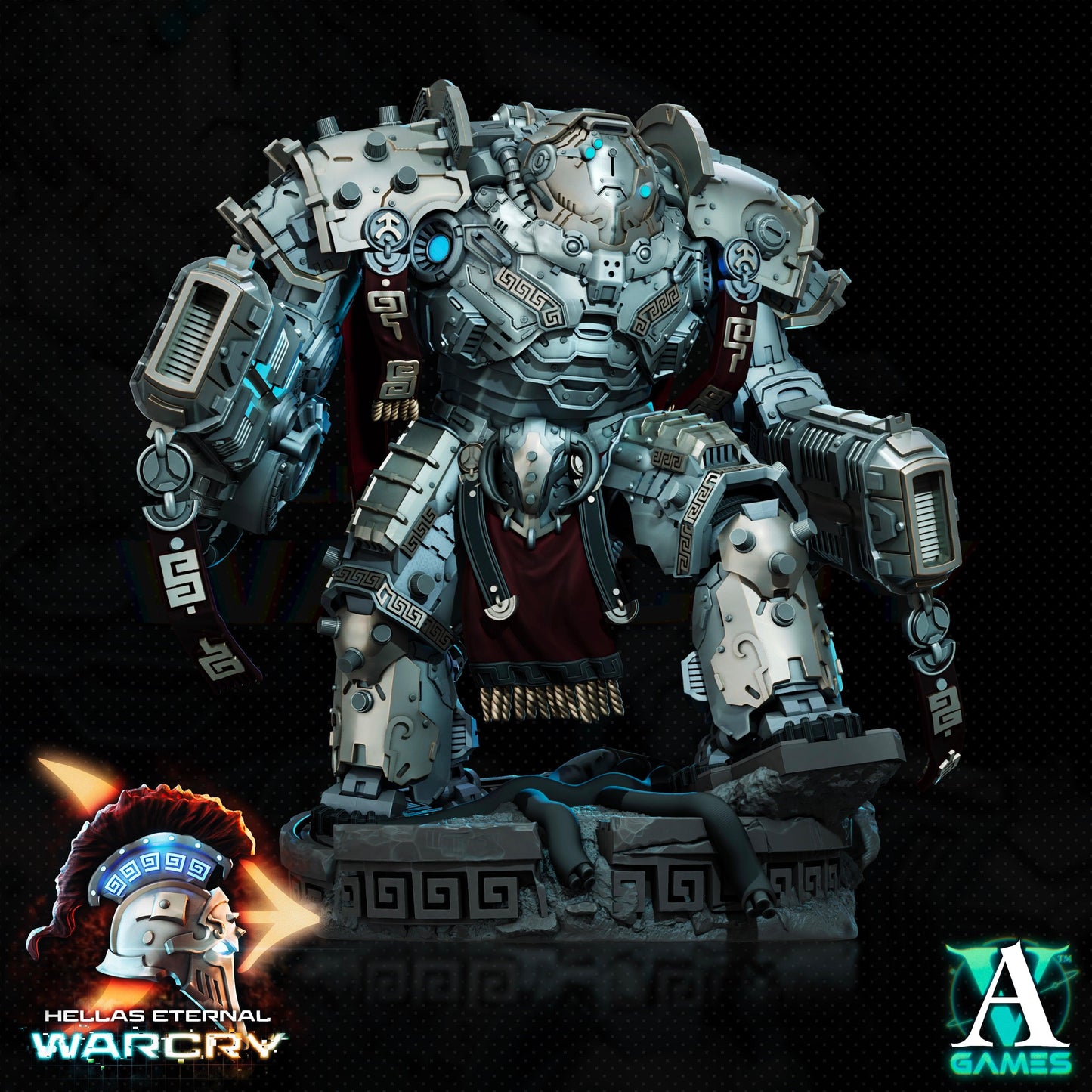 3D Printed Archvillain Games Hellas Eternal - Warcry Krateos 28 32mm D&D - 3D Printing Boss 