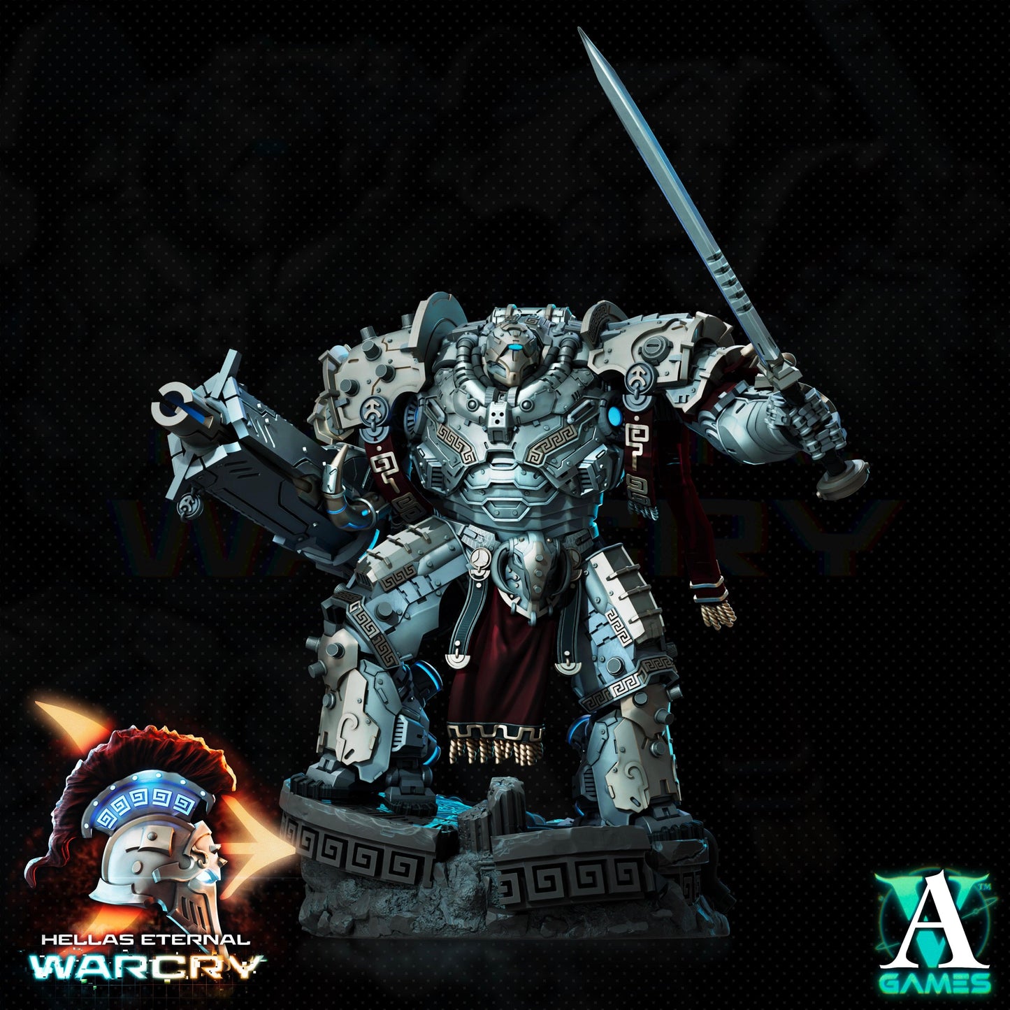 3D Printed Archvillain Games Hellas Eternal - Warcry Krateos 28 32mm D&D - 3D Printing Boss 