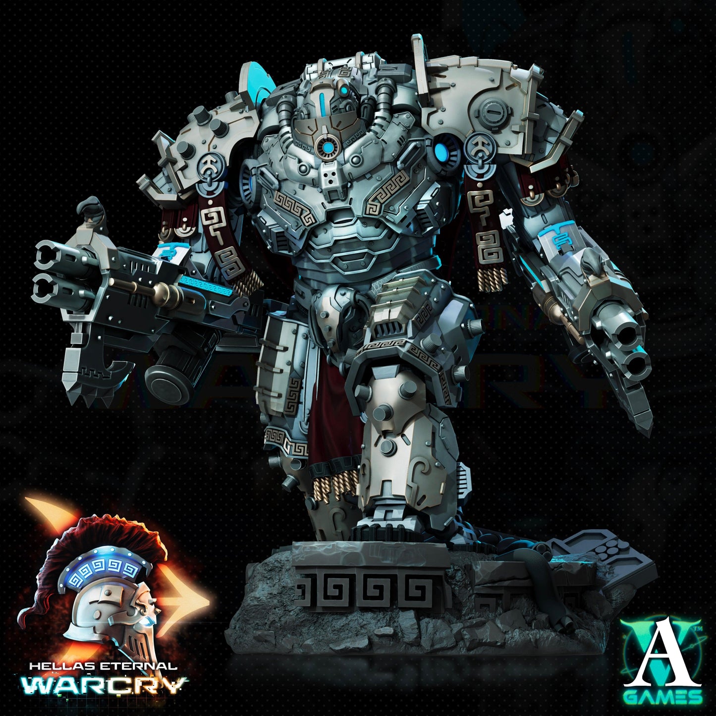 3D Printed Archvillain Games Hellas Eternal - Warcry Krateos 28 32mm D&D - 3D Printing Boss 
