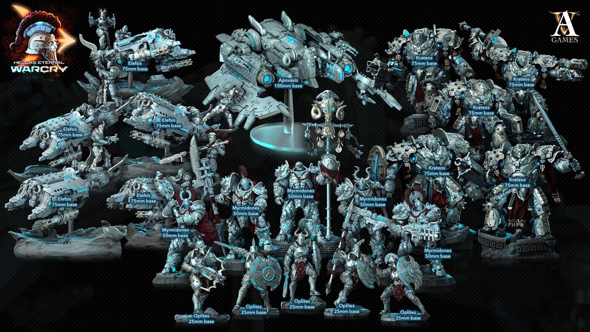 3D Printed Archvillain Games Hellas Eternal - Warcry Krateos 28 32mm D&D - 3D Printing Boss 