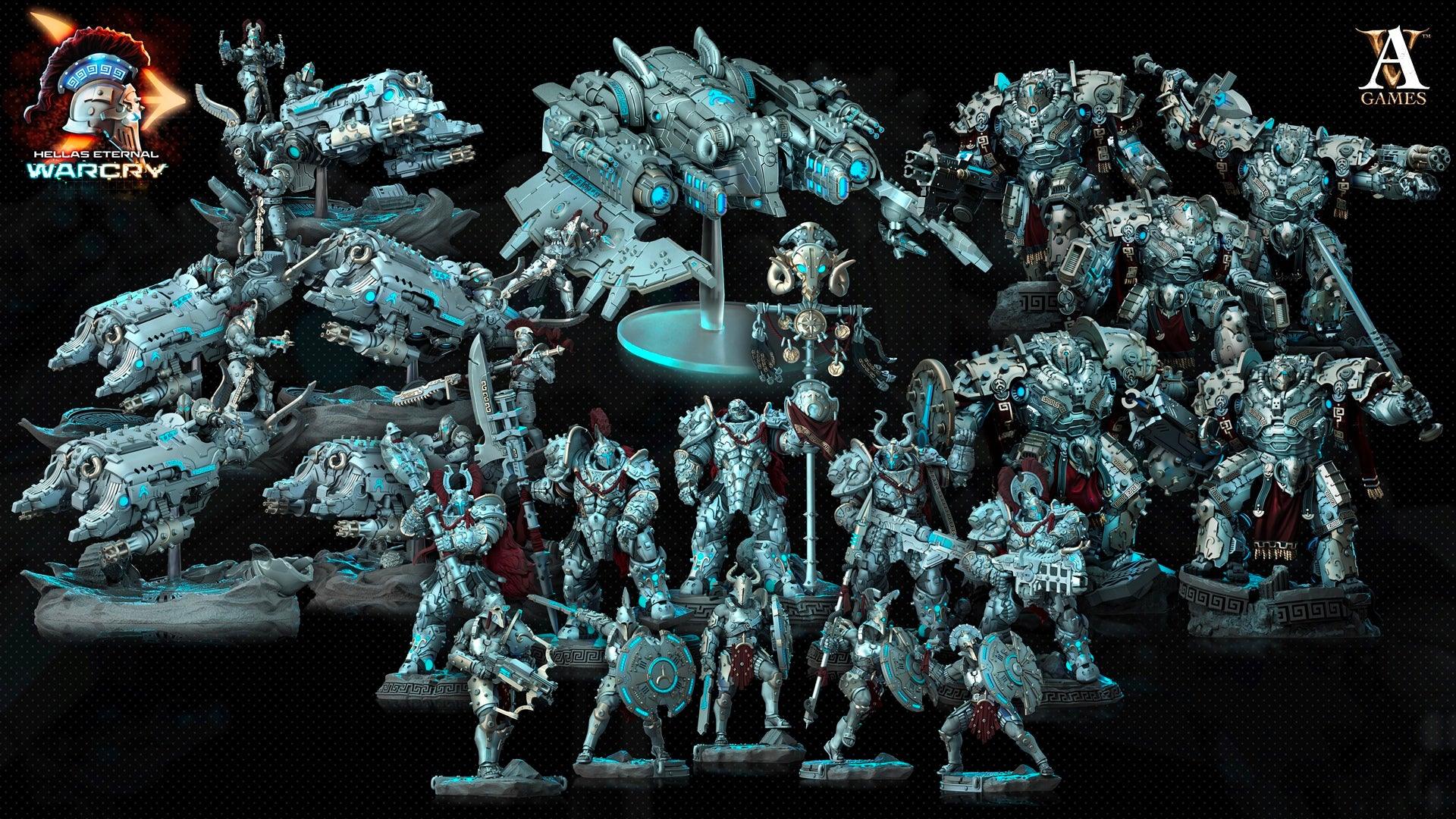 3D Printed Archvillain Games Hellas Eternal - Warcry Myrmidones 28 32mm D&D - 3D Printing Boss 