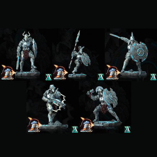 3D Printed Archvillain Games Hellas Eternal - Warcry Oplites 28 32mm D&D - 3D Printing Boss 