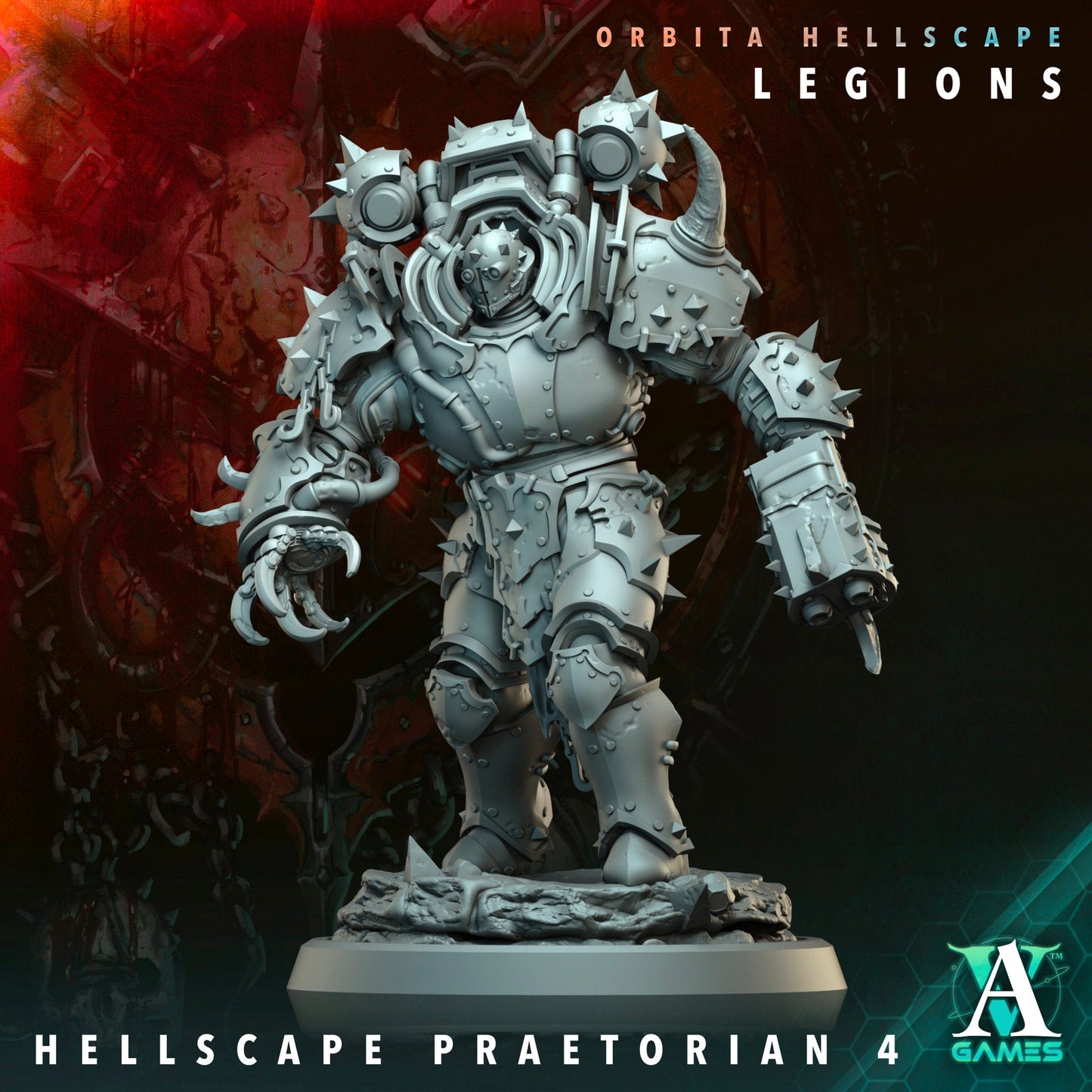 3D Printed Archvillain Games Hellscape Praetorian Orbita Hellscape - Legions 28 32mm D&D - 3D Printing Boss 